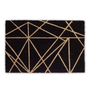 Придверний килимок з геометричним візерунком, кокос/ гума, 1,5 x 60 x 40 см