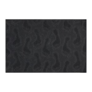 Протиковзкий гумовий дверний килимок 0,5 x 60 x 40 см, чорний зі слідами ніг