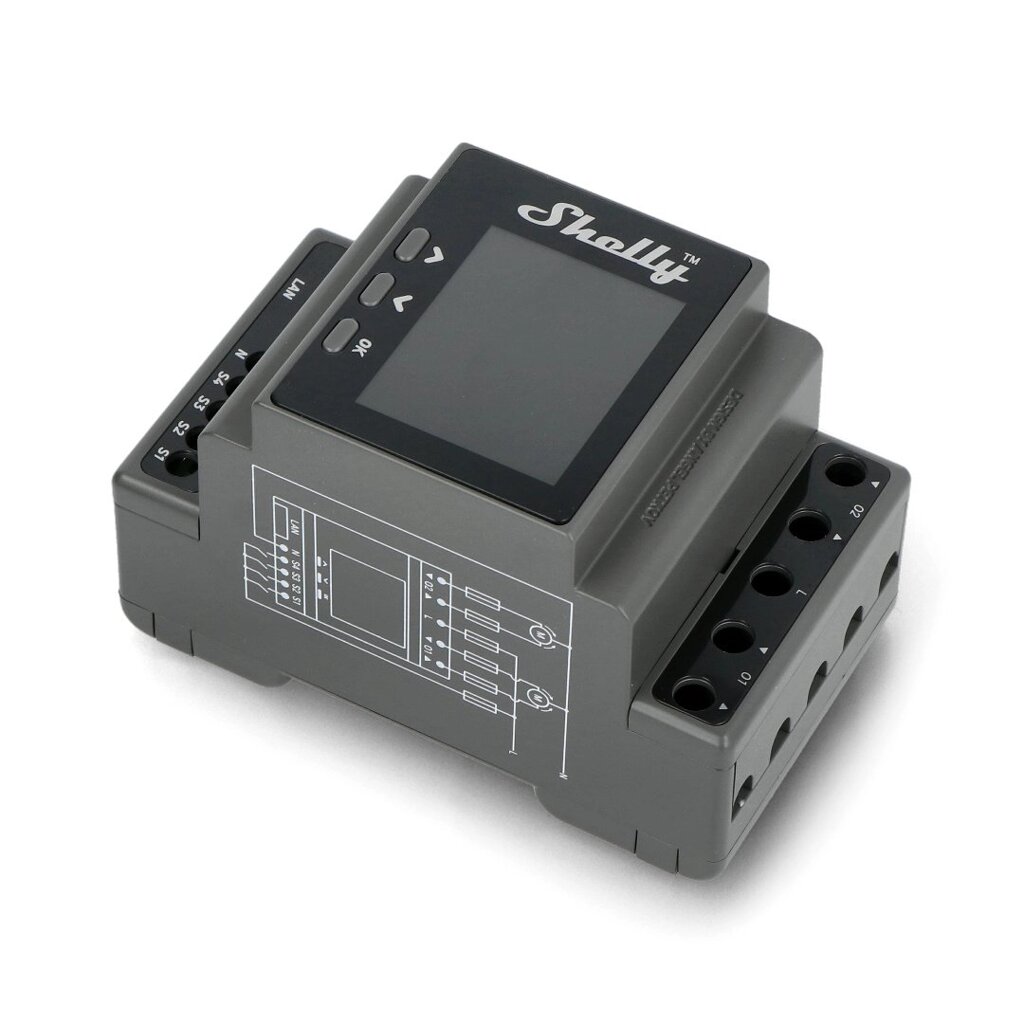 Shelly Pro Dual Cover/Shutter PM - 2-канальний WiFi/Bluetooth смарт-контролер з вимірюванням потужності - додаток для від компанії магазин Апельсин - фото 1