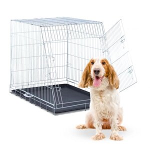 Складна клітка для собак з підлогою