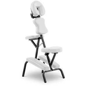 Складане масажне крісло - 26 x 46 x 104 см - 130 кг - Білий