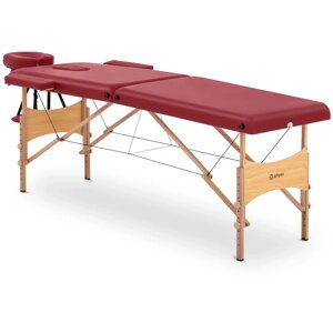 Складаний масажний стіл - 185 x 60 x 63-86 см - 227 кг - Червоний