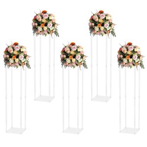 Підставка для весільних квітів Arcyl 5 штук, прозора колона для весільних прикрас 100 см