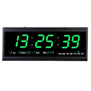 Світлодіодний цифровий годинник Пластикова рамка Працює від мережі Календар Годинник Температура Настінний годинник