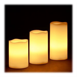 Світлодіодні свічки з натурального воску Набір з 3 штук
