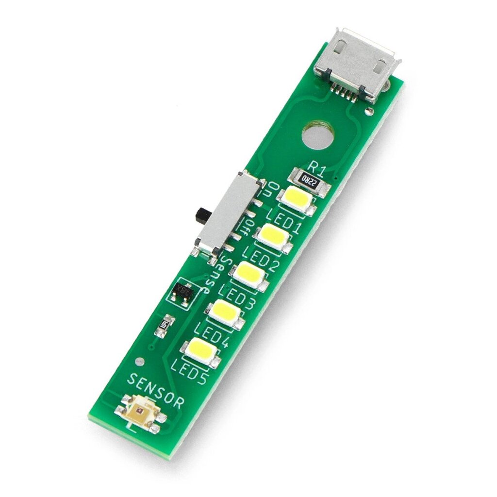 Світлодіодна стрічка 5 x 5 V USB діодів з датчиком освітленості - Kitronik 3562 від компанії магазин Апельсин - фото 1