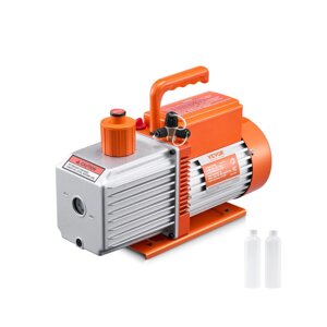 Вакуумний насос VEVOR 9CFM 750W/1HP HVAC 2-ступінчастий роторно-лопатевий вакуумний насос Сумісний з холодоагентами