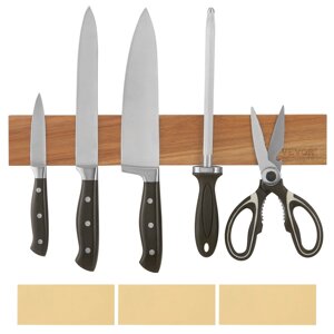 Магнітний тримач для зберігання ножів VEVOR 16 настінний настінний тримач для ножів з дерева акації