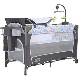 VEVOR Дитяче дорожнє ліжечко Baby Rollaway 4 в 1, 926 x 598 x 692 мм Дорожнє ліжечко Комбінований комплект 35 кг Макс.
