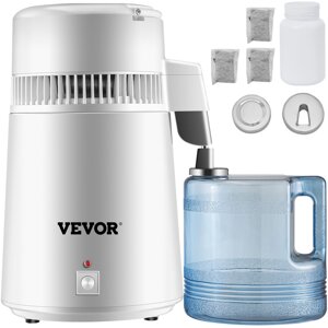 Дистилятор для питної води VEVOR, 750 Вт дистилятор для води 1,2-2 л/год дистилятор для води 29 x 29 x 39 см, біла