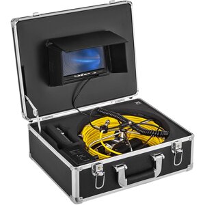 Каналізаційна камера VEVOR 7 дюймів, інспекційна камера для труб 20 м, інспекційна камера для труб Ip68 водонепроникна