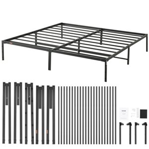 Платформне ліжко VEVOR Сталеве металеве решітчасте ліжко Рама ліжка 680 кг Вантажопідйомність Рама ліжка 2080 x 1980 x