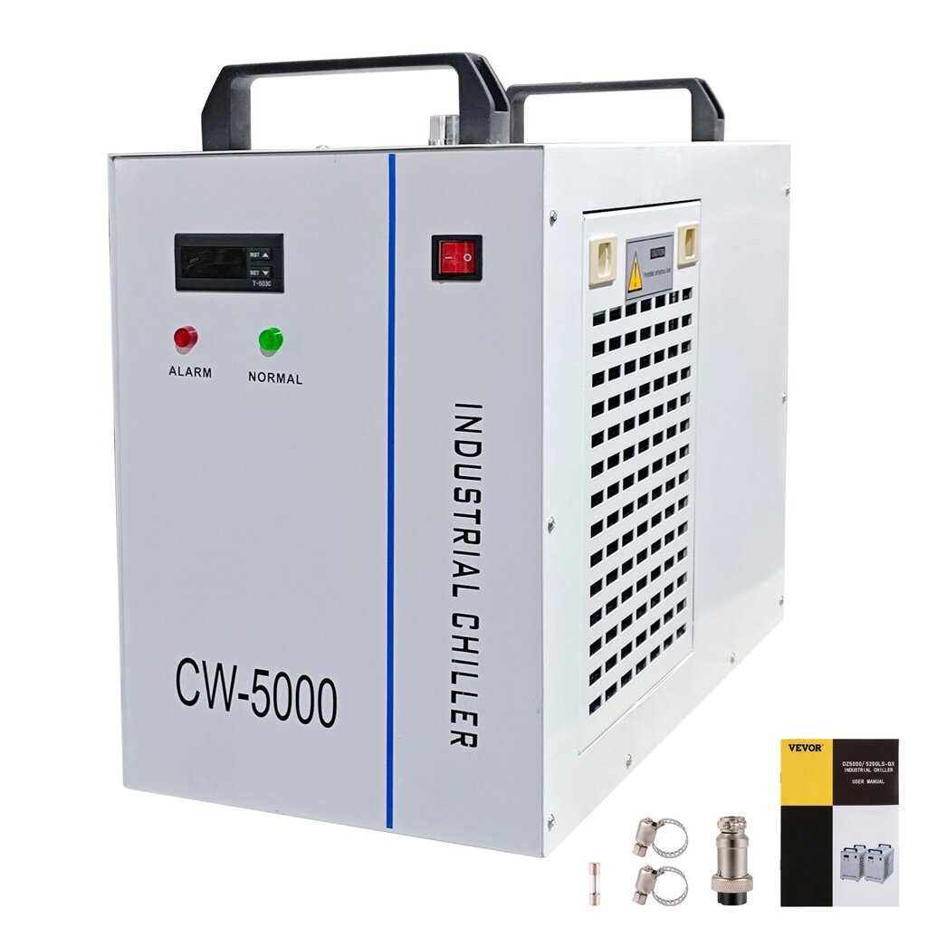 VEVOR Промисловий водяний охолоджувач CW-5000 CO2 лазерних трубок 6 л Водяний охолоджувач для охолодження скляних від компанії магазин Апельсин - фото 1