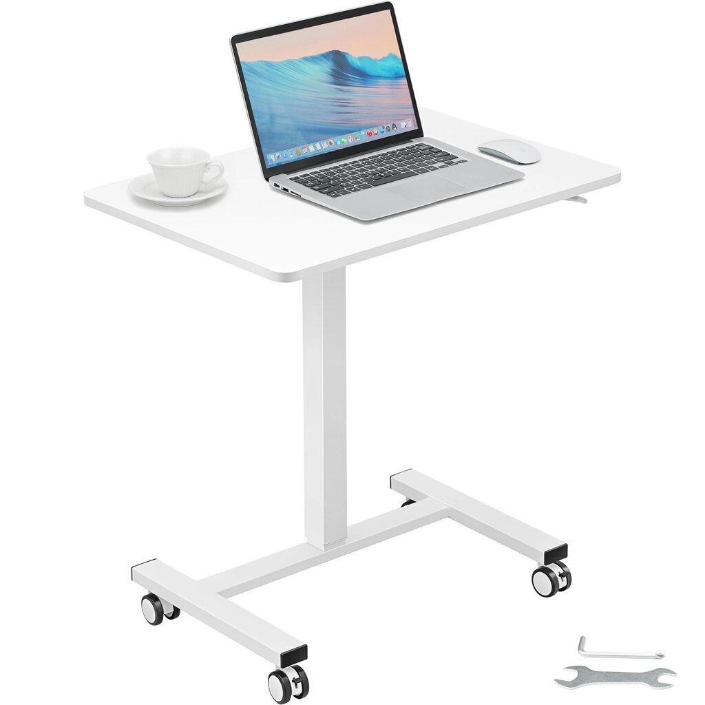 VEVOR Стіл для ноутбука регульований по висоті 713-1118 мм Проекційний стіл для ноутбука, білий Стіл для ноутбука від компанії магазин Апельсин - фото 1