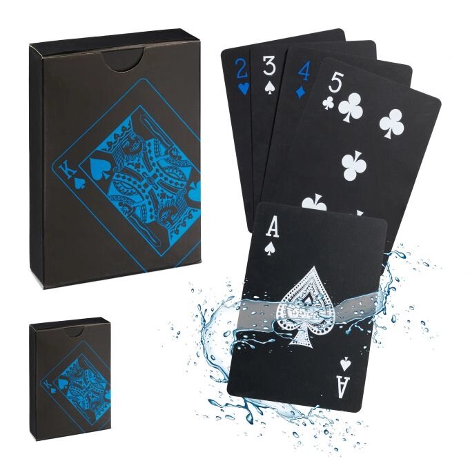 Водонепроникні покерні карти 2 колоди від компанії магазин Апельсин - фото 1