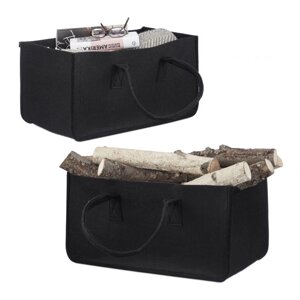 Повстяна сумка з ручками для зберігання дров домашнього каміна