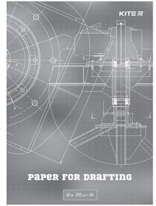 Папір для креслення А4 ПАПКА 10арк 200г/м Kite K23-269
