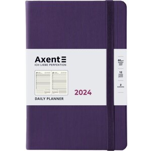 Щоденник 2024 А5 Axent Partner Lines 8815-24-A_Пурпурний