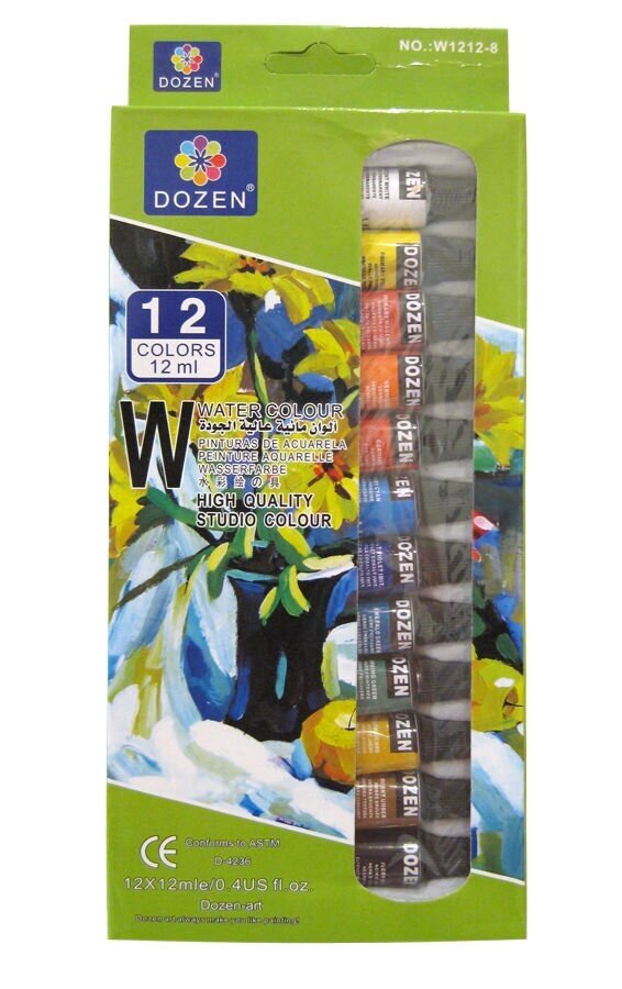Фарби аквареллю набір 12 цв. Bertand у тубах по 12мл Water Colours DC-W1212/B-9112W від компанії Офіс-Престиж - фото 1