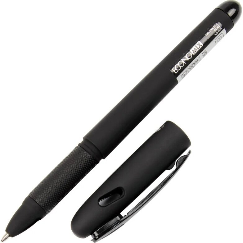 Гелева ручка ECONOMIX BOSS 1мм чорна E11914-01 від компанії Офіс-Престиж - фото 1