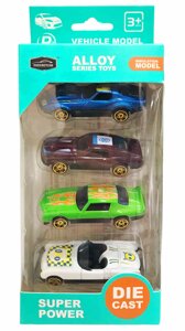 Іграшка 4FUN Game Club - Die cast Набір авто 4шт HY501-E