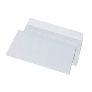 Паперові конверти DL (220*110) Білі Набір 25шт, самоклейка відривна стрічка SNE65RH-25