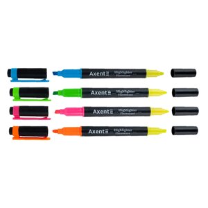 Текстовий маркер Axent Highlighter Dual 2-4мм 2534-A_Голубой