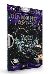 Набір для творчості DankoToys DT DAR-01-03 Diamond Art Картина зі стразами Сови