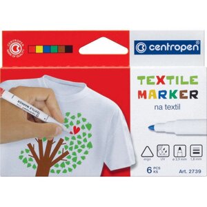 Маркер для тканини Centropen Textile набір 6кол 2мм 2739.6