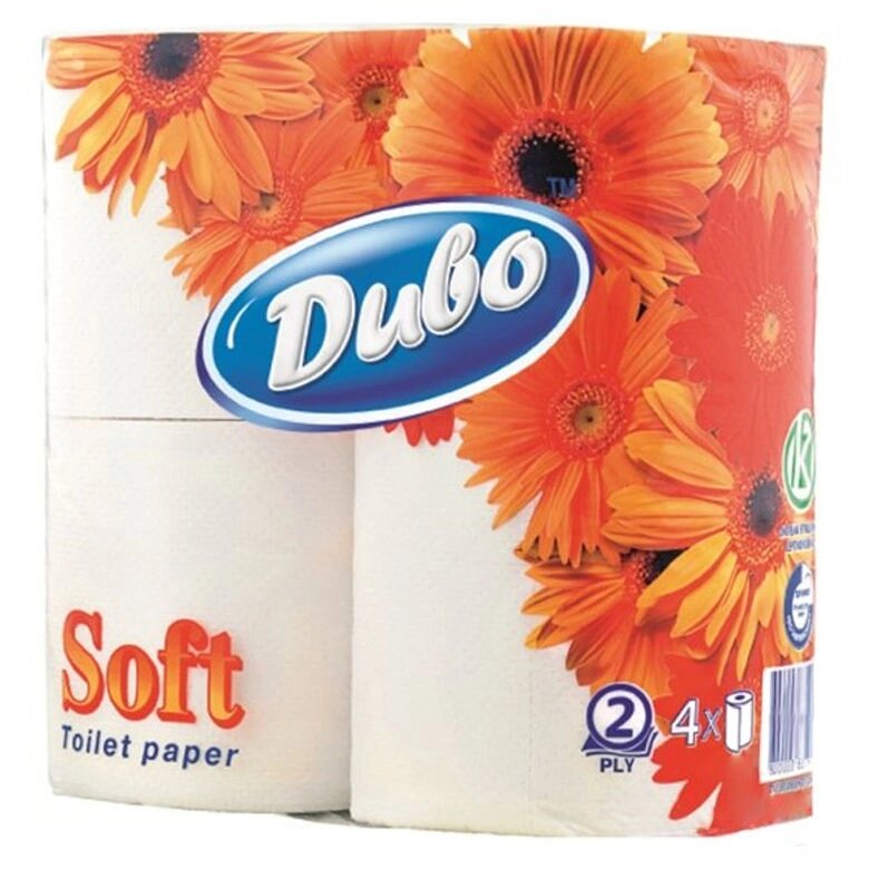 Туалетний папір Диво Soft целюлоз. на гільзі, 4 рул, 2-х шар., білий тп. дв4б - фото