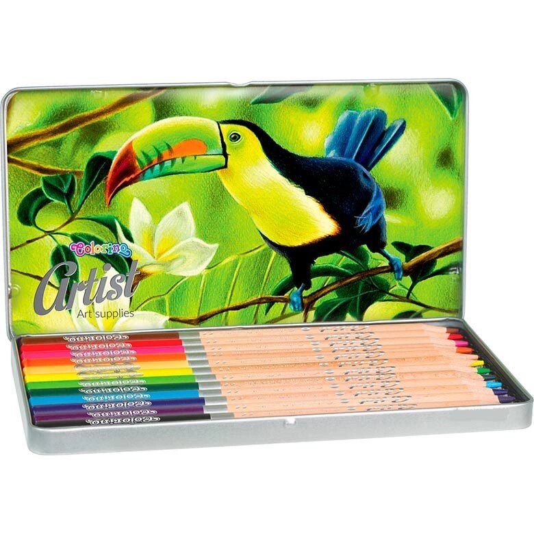 Олівці кольорові 12кол. Colorino Artist Premium у металевій коробці 83256 - порівняння