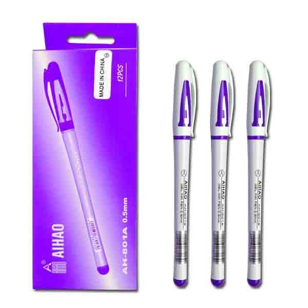Ручка гелева AIHAO 801А_Фіолетовий - розпродаж