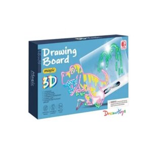 Планшет для малювання дитячий 3D Magic Drawing Board Динозаври 14,2*16см із кольоровими маркерами №6621