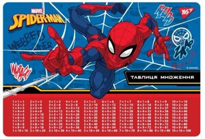 Підкладка настільна Yes пластикова 42,5*29см з табл. множення Spider-man 492051
