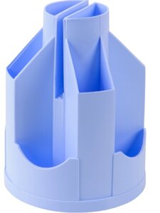 Підставка канцелярська пластик Delta ВЕРТУШКА Pastelini малая D3003*Голубой