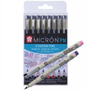 Капілярні ручки PIGMA micron PN 8цв poxsdkpn8