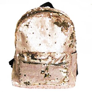 Рюкзак (ранець) мякий Kidis 13618 з паєтками 32*25*11см №40 рожевий з золотом