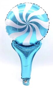 Повітряна кулька фольга Lollipop Camis 28см коло блакитний 3061713/В-0316