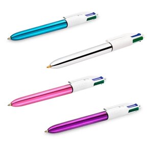 Кулькова ручка 4-х кольорова Bic Shine 4в1 колір асорті 95135*949896/919380/bc902126/bc98287*