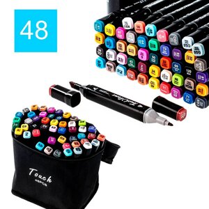 Маркер двустор. SketchMarker Touch для паперу набір 48шт ST-8021-48/2362-48/2828-48 в текстиль чохлі