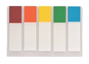 Закладки-індекси липкі пласт Buromax Neon 45x12мм, 5х20арк BM. 2305-98