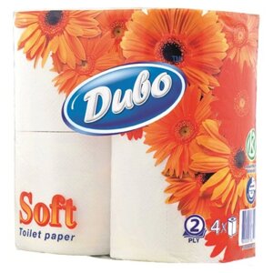 Туалетний папір Диво Soft целюлоз. на гільзі, 4 рул, 2-х шар., білий тп. дв4б