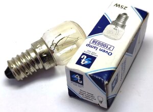 Лампочка духовки E14, 25W, 230V, T= 300°C Oven lamp