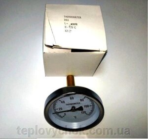 Термометр 1/2 , d63мм, 120°С, штуцер 40 мм в Львівській області от компании Тепловичок