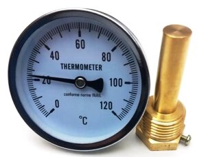 Термометр 1/2 , d63мм, 120 ° С, штуцер 50 мм