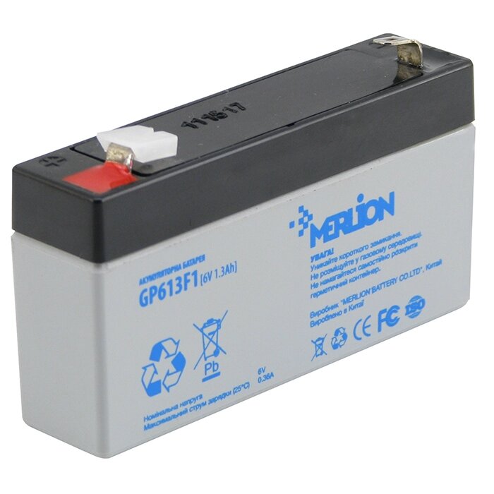 Аккумулятор Merlion GP613F1 6V 1.3Ah ##от компании## Prilavok - ##фото## 1