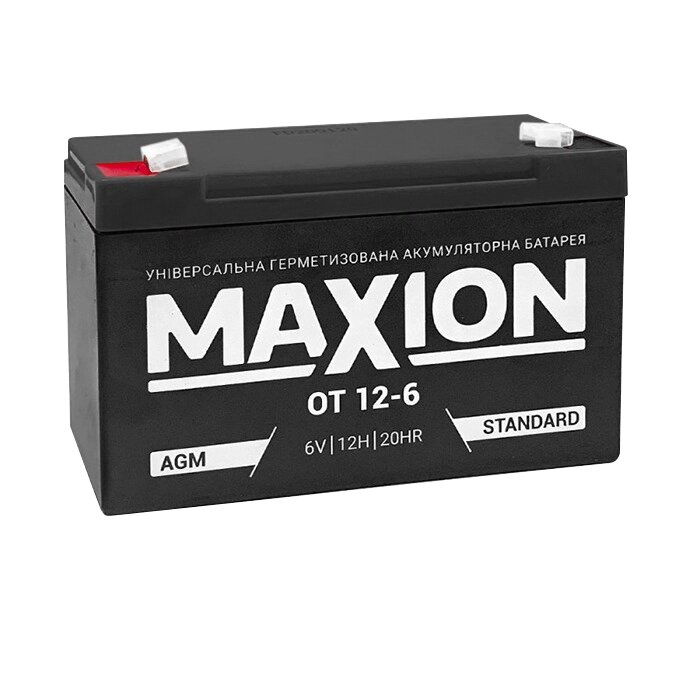 Акумулятор Maxion 6V 12Ah від компанії Prilavok - фото 1