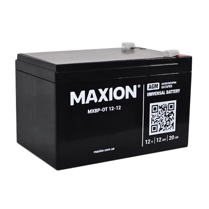 Акумулятор Maxion MXBP-OT 12-12 12V 12Ah від компанії Prilavok - фото 1