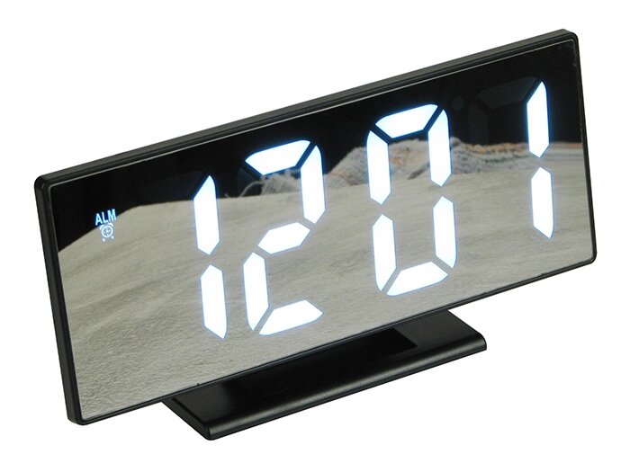 Електронний LED годинник DS-3618L білі цифри від компанії Prilavok - фото 1