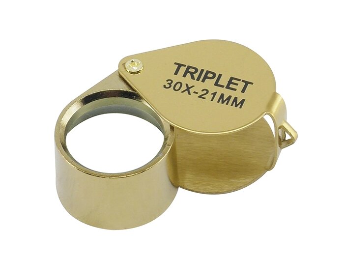 Лупа брелок Triplet 30x-21 мм золотистая ##от компании## Prilavok - ##фото## 1